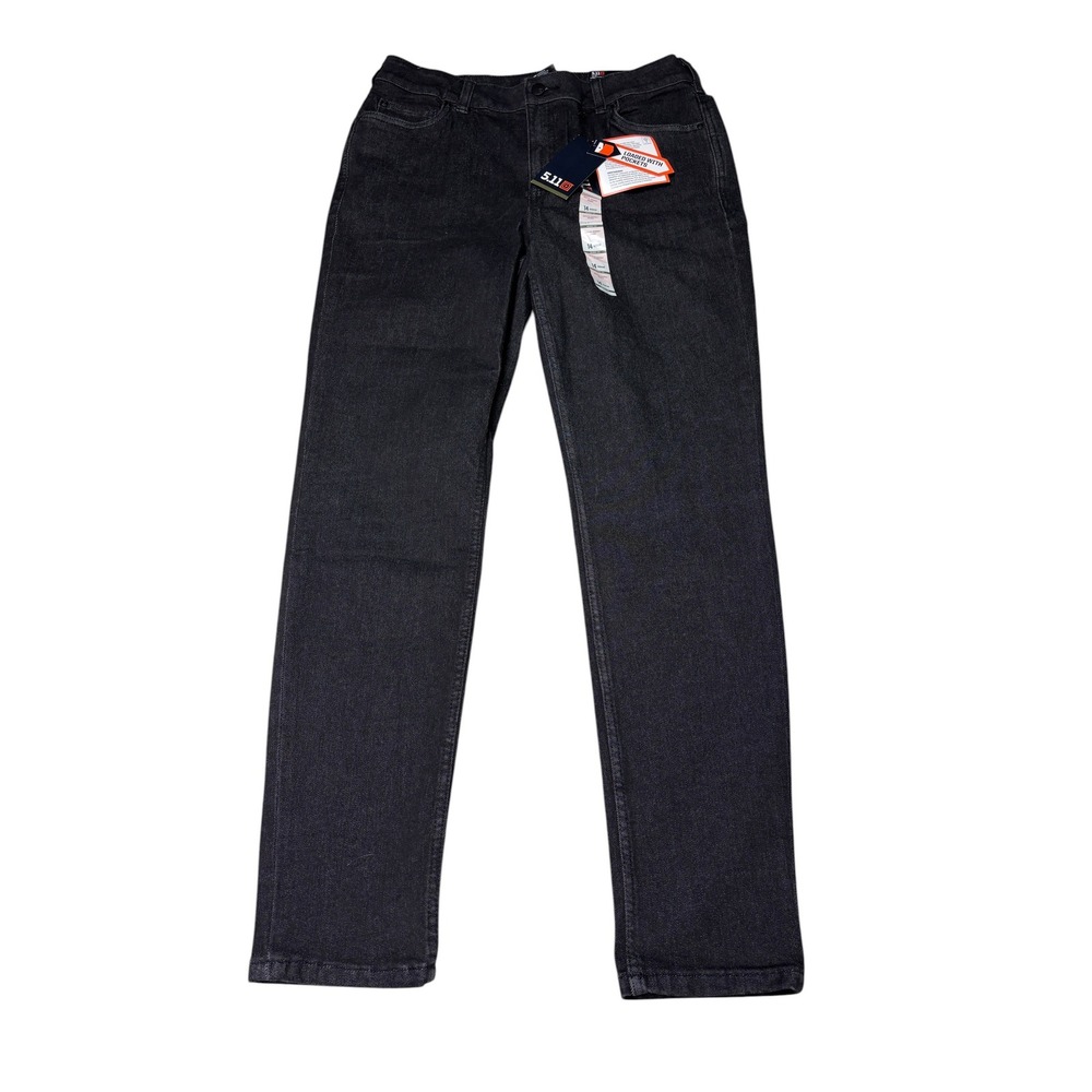 NWT 5.11‎ Tactical Britta Skinny Denim Jeans Washed Black Womens 14R W31 L30